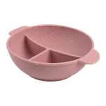 CANPOL BABIES Miska silikonová dělená s přísavkou Dots růžová 360 ml