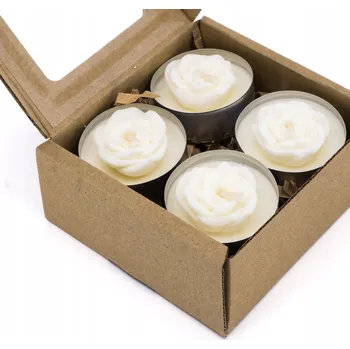 Svíčka Sójová svíčka tealight Bílá Růže Miodowa Mydlarnia 4 ks