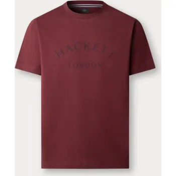 Pánské tričko TRIČKO HACKETT LONDON HERITAGE ESS TEE BURGUNDY RED
