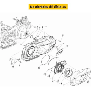 Brzda pro motocykl Piaggio Držák brzdové hadice 1A024034