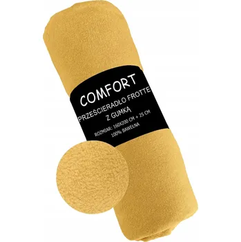 Prostěradlo PROSTĚRADLO S GUMOU 160x200 FROTÉ BÉŽOVÉ 100% BAVLNA