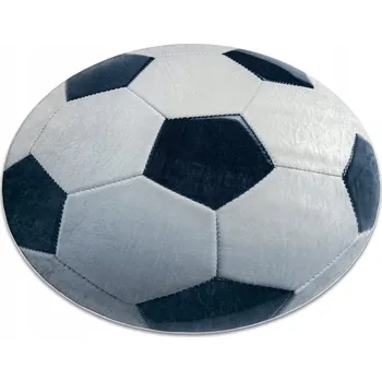 Koberec Koberec pro děti s motivem fotbalového míče, protiskluzový, kulatý, průměr 160 cm