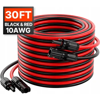Napájecí kabel SucceBuy Prodlužovací kabel pro solární panely 1 Pár 9,14 m 10AWG IP67 Vodotěsný