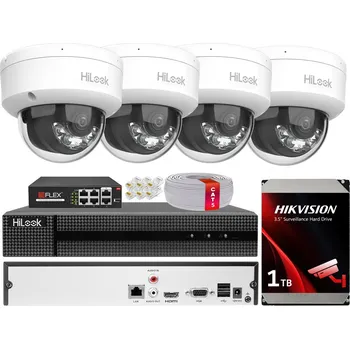Bezpečnostní kamera IP Monitorovací Set 4 Kamery 6Mpx HiLook od Hikvision Aplikace pro Náhled