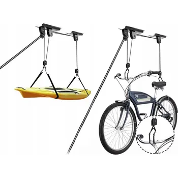 Věšák VĚŠÁK NA KOLO, STROPNÍ DRŽÁK NA KOLO, ZÁVĚSNÝ NÁSTĚNNÝ VÝTAH, ČERNÝ