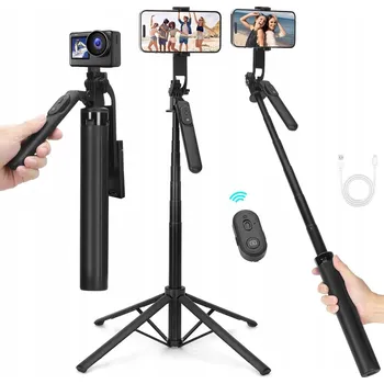 Selfie tyč Selfie tyč s Bluetooth dálkovým ovládáním, Tripod, Selfie Stick 71"