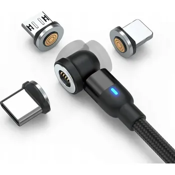 Datový kabel Kabel DSJ USB - USB typ C / microUSB / Lightning 1 m černý