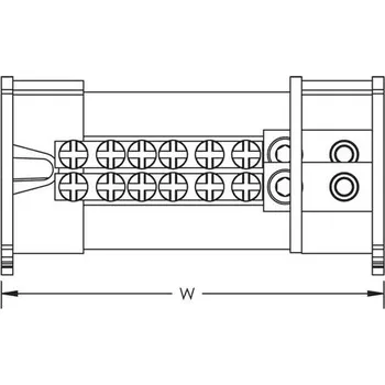 Rozvaděč Erico ER-BD 100/125AL 563810 Rozvodny blok dvoupolovy BD100/125AL