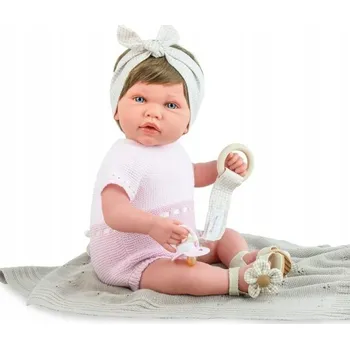 Panenka Panenka Reborn Ane Vichy Flower s dekou Marina & Pau 45 cm miminko PŘÍSLUŠENSTVÍ