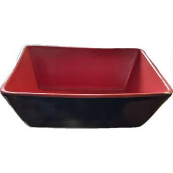 Porcelánová miska červeno-šedá