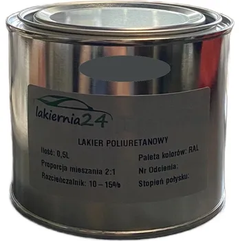 Lak na dřevo Barva Průmyslová polyuretanová barva, polyuretanový lak matný 0,5l 2:1 RAL 7043