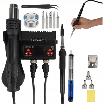 Páječka Precizní pájecí stanice HOT AIR WEP 8909D-S 700W 2v1 s hrotem