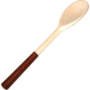 Příbor Dřevěná lžíce s hnědou rukojetí