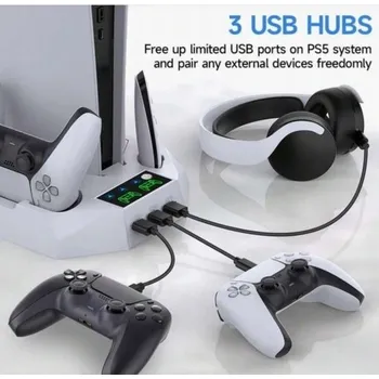 Stojan pro herní konzoli Chladicí Podložka Stojan Dokovací Stanice pro PS5