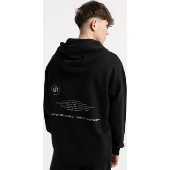 Chlapecká mikina Reporter Young | Chlapecká černá mikina s kapucí a potiskem „Infinital strange“ na zádech, na zip - Barva ČERNÁ, Velikost 164 253-0555B-11-100-1