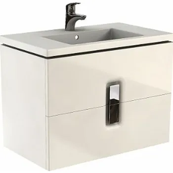 Koupelnový nábytek Twins Skříňka se 2 zásuvkami 80 cm bílý lesk