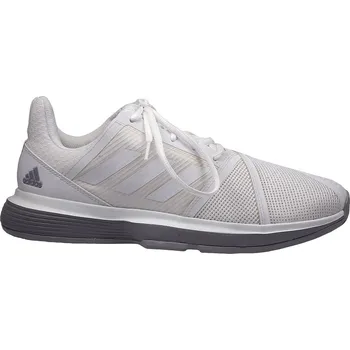 Dámská sálová obuv Tenisová obuv, Adidas, CourtJam Bounce W, bílo-šedá: Bílá Syntetika 28,9 44 EU (F) 44 2/3 G - standardní šíře (19832-19833)