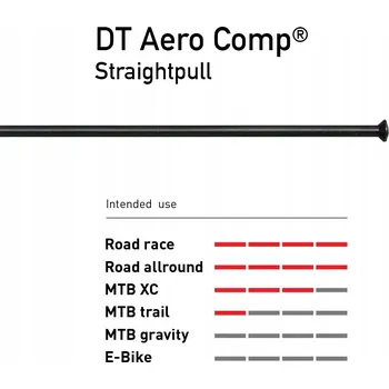 Drát DT Swiss Aero Comp StraightPull 299mm 5 ks