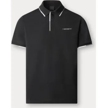 Pánská košile POLOKOŠILE HACKETT LONDON HS TIPPED CLR PLACKET BLACK