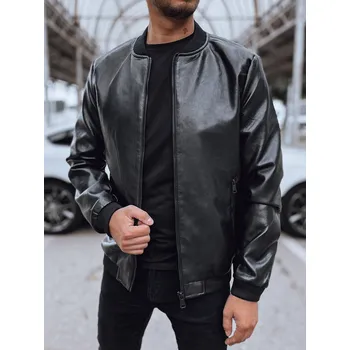 Pánská kožená bunda Dstreet TX4705 ve velbloudí barvě Barva: Černá, Velikost: XXL