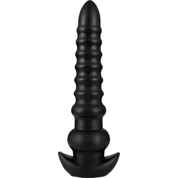 Dildo Wolf Bayonet Black Silicone L, silikonové anální dildo 36 x 4,5–8 cm