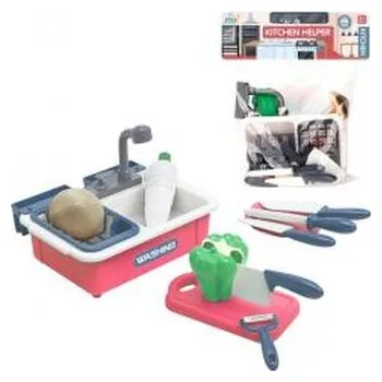 Dětská kuchyňka Zestaw kuchenny zlew z ociekaczem 12el.
