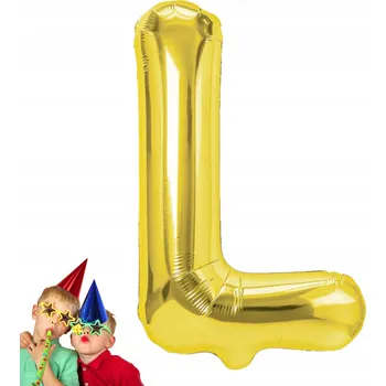 Balónek FÓLIOVÝ BALÓNEK zlaté písmeno L 40 cm pro vytvoření nápisu narozeniny oslava
