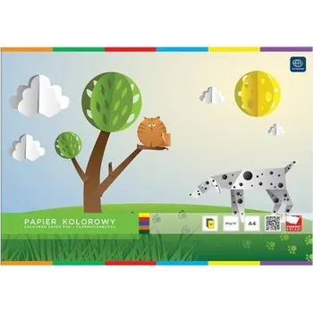 Barevný papír Barevný papír A4 Interdruk BAREVNÝ PAPÍR PRO DĚTI K DEKOROVÁNÍ 10 listů