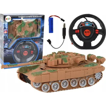 RC model auta RC Tank Dálkově Ovládaný Světla Zvuk Pískový 1:18 27MHz