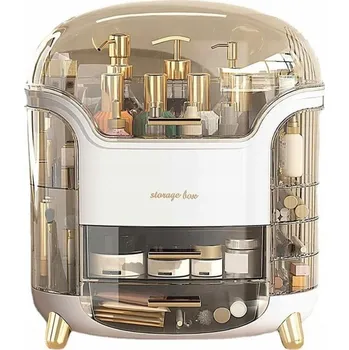 Úložný box SZKATUŁKA na KOSMETYKI SKRZYNKA PUDEŁKO ORGANIZÉR VELKÝ VÍCEÚROVŇOVÝ XXL