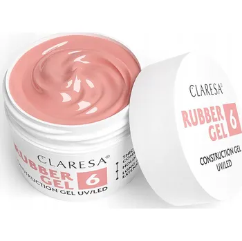 Přípravek na nehty Claresa RUBBER GEL gel pro modeláž a prodlužování nehtů builder 6 12g