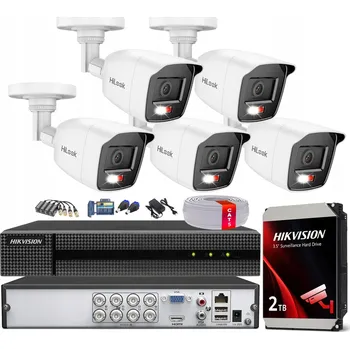 IP kamera Sada pro monitoring s 5 kamerami 5MPx TVICAM-B5M-20DL + DVR-8CH-5MP HiLook AHD