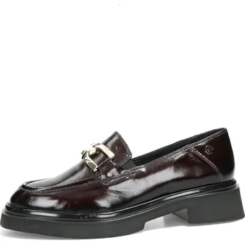 Dámské mokasíny ETIMEĒ dámské kožené polobotky - bordó