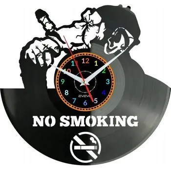 Hodiny Zákaz Kouření Nástěnné Hodiny Vinylová Deska Moderní Dekorativní U