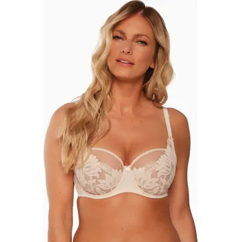Podprsenka Béžová krajková podprsenka Gaia Nike BS 1135 Nike Velikost: 90F, Barva: Béžová