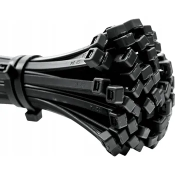 Stahovací páska PÁSKA NA KABEL 3,6x250 ČERNÁ 100 kusů stahovacích stahovací pásky ERKO