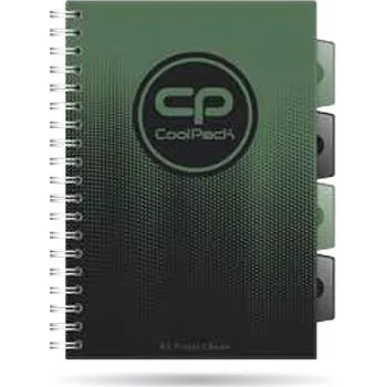 Sešit B5 s linkami, polotvrdá obálka v zeleném gradientu CoolPack, 100 listů