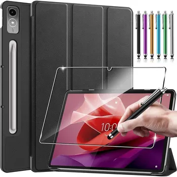 Pouzdro na mobilní telefon POUZDRO S KLAPKOU TVRZENÉ SKLO DOTYKOVÉ PERO PRO LENOVO TAB P12 POUZDRO