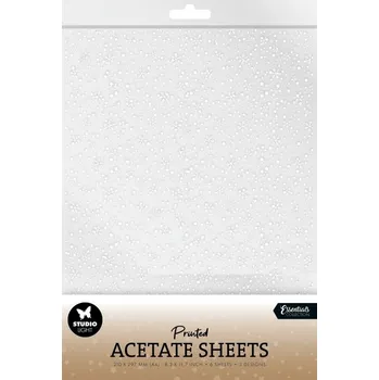 Výtvarná sada Acetátová fólie Studio Light, A4, 6 ks - Bílé vločky