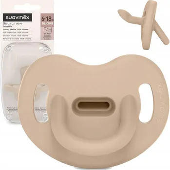 dudlíky Suavinex Šídítko anatomické silikon 6-18m SX PRO Colour Essence bílé