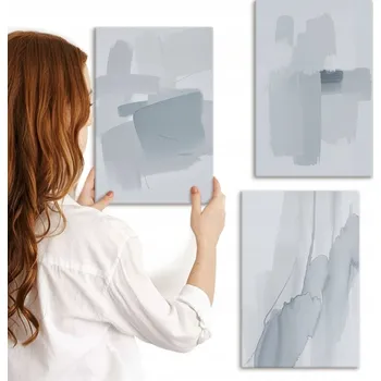 Obraz Sada obrazů do kanceláře – abstraktní akvarelové umění, 3x 20x30 cm