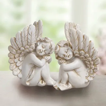 Soška Sedící andělíček, sada 2 ks