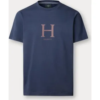 Pánské tričko TRIČKO HACKETT LONDON HERITAGE H SS TEE INK BLUE