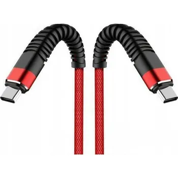 Datový kabel Kabel Pskom USB-C - USB-C 1 m červený