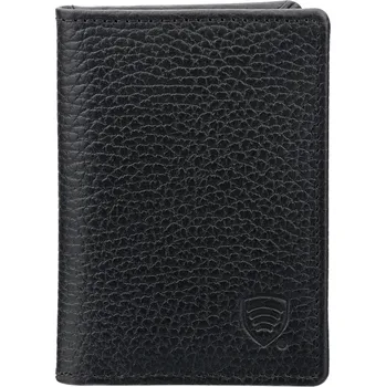 Peněženka Dámská malá kožená peněženka na bezkontaktní karty RFID s výsuvným albem (černá) - KUK-77TPEBBL