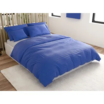 Povlečení Hotelové povlečení z mikrovlákna JASMINE tmavě modré - proužek 2 cm Rozměr povlečení: 70 x 90 cm | 140 x 200 cm