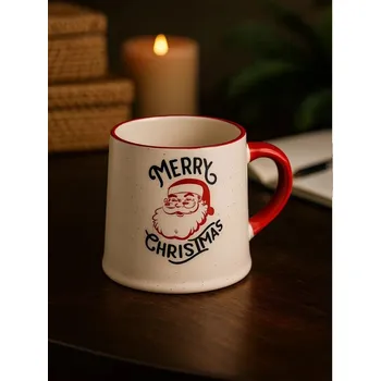 Stolování Sinsay - Vánoční hrnek s motivem Santa Clause - červená - 192GI-33X - 192GI-33X-ONE