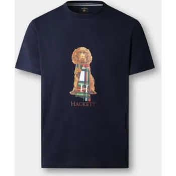 Pánské tričko TRIČKO HACKETT LONDON HERITAGE HARRY TEE MIDNIGHT BLUE