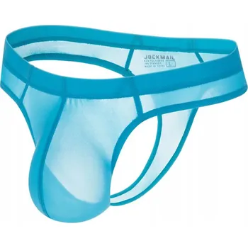 Dámské spodní prádlo JOCKMAIL SLIPY TANGA L MODRÝ MODAL SHINE