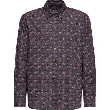 Pánská košile Dlouhý rukáv Rockabilly z King Kerosin - Košile Kustom Kulture - Muži - šedá